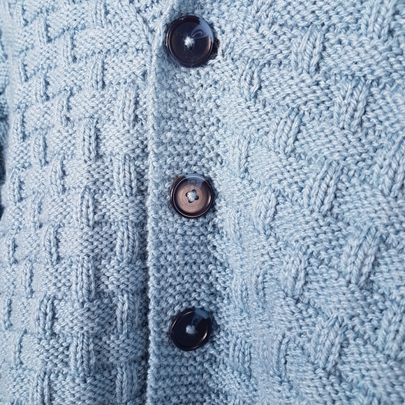 🌏 Handmade knit cardigan sweater x sz M/L - Picture 9 of 16